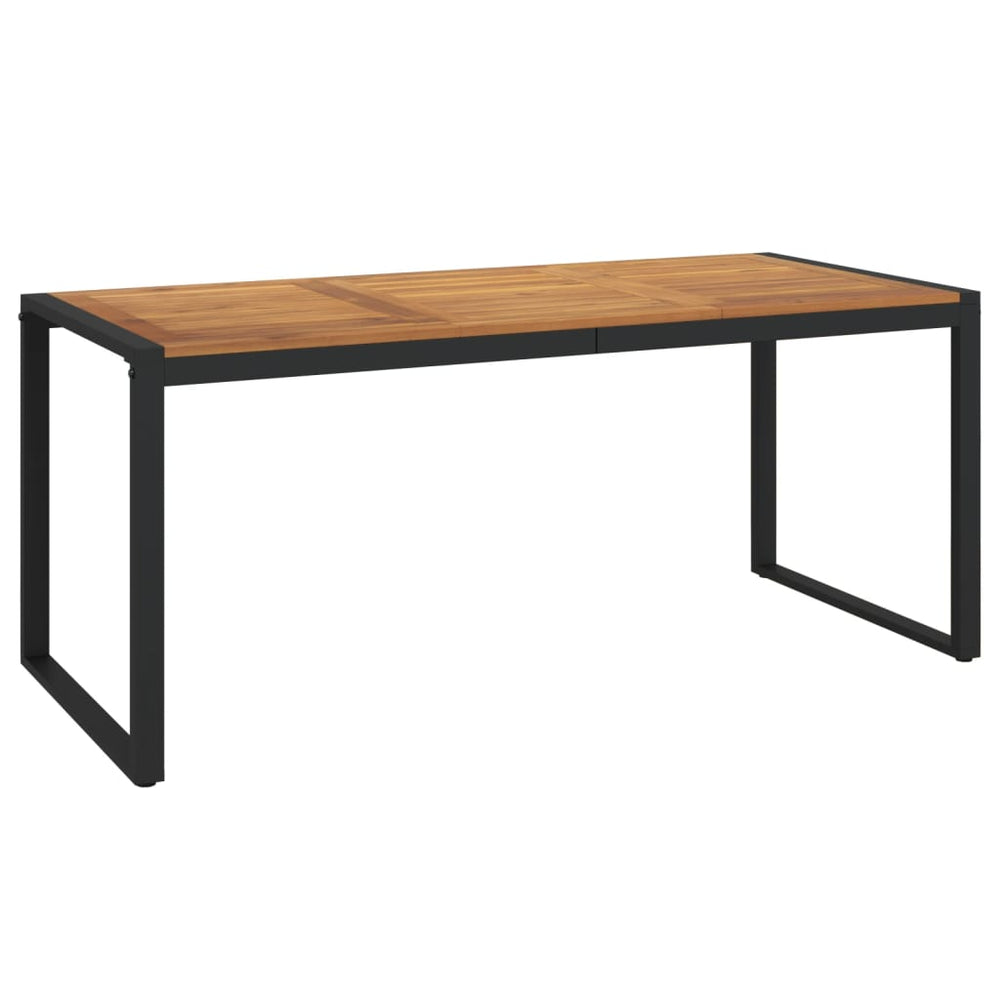 vidaXL Garden Table with U-shaped Legs 180x90x75 cm Solid Acacia Wood