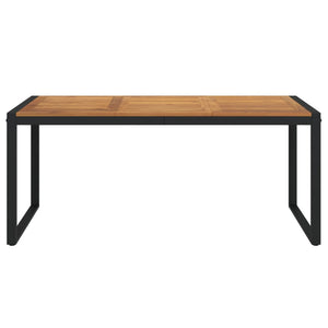 vidaXL Garden Table with U-shaped Legs 180x90x75 cm Solid Acacia Wood