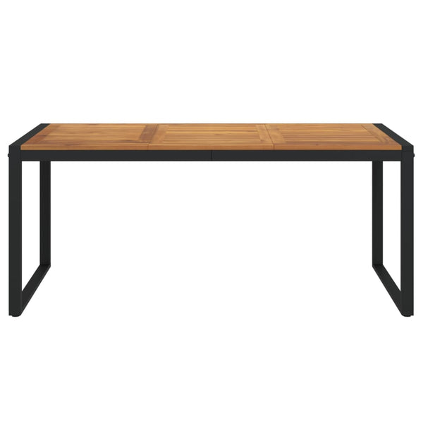 vidaXL Garden Table with U-shaped Legs 180x90x75 cm Solid Acacia Wood
