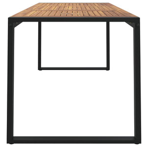 vidaXL Garden Table with U-shaped Legs 180x90x75 cm Solid Acacia Wood