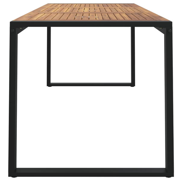 vidaXL Garden Table with U-shaped Legs 180x90x75 cm Solid Acacia Wood