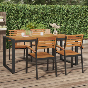 vidaXL Garden Table with U-shaped Legs 180x90x75 cm Solid Acacia Wood