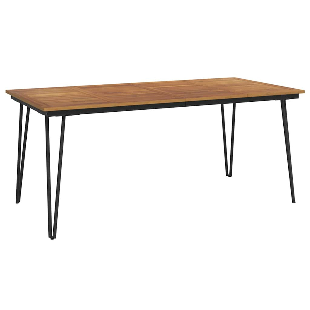 vidaXL Garden Table Hairpin Legs 180x90x75 cm Solid Acacia Wood