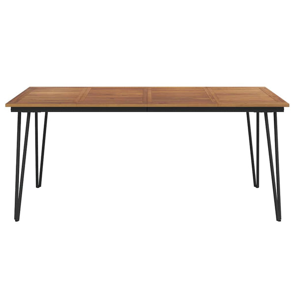 vidaXL Garden Table Hairpin Legs 180x90x75 cm Solid Acacia Wood