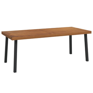 vidaXL Garden Table 200x100x75 cm Solid Acacia Wood