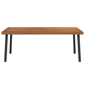vidaXL Garden Table 200x100x75 cm Solid Acacia Wood