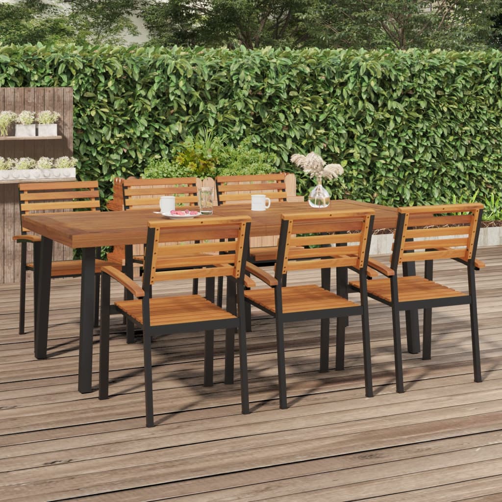 vidaXL Garden Table 200x100x75 cm Solid Acacia Wood