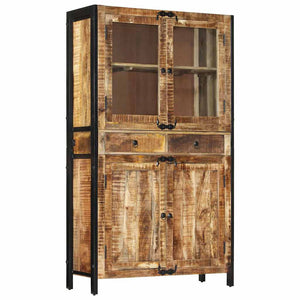 Highboard 100x40x175 cm Massivholz Mango