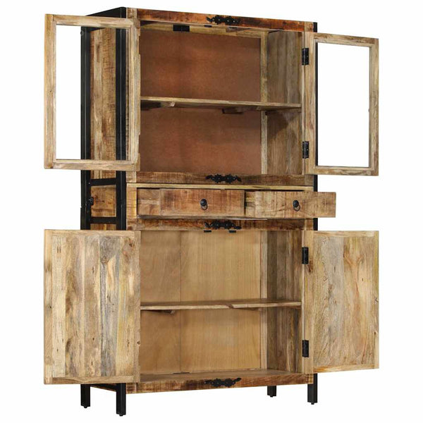 Highboard 100x40x175 cm Massivholz Mango
