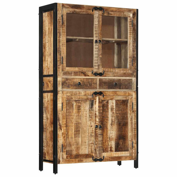 Highboard 100x40x175 cm Massivholz Mango