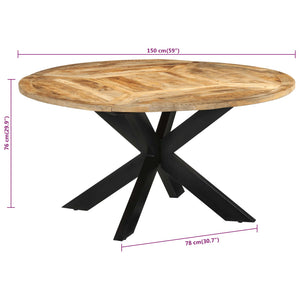 Esstisch Ø150cm Massivholz Mango
