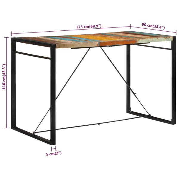 Bartisch Altholz 175x90 cm