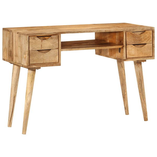vidaXL Desk with Drawers 110x47x76 cm Solid Mango Wood