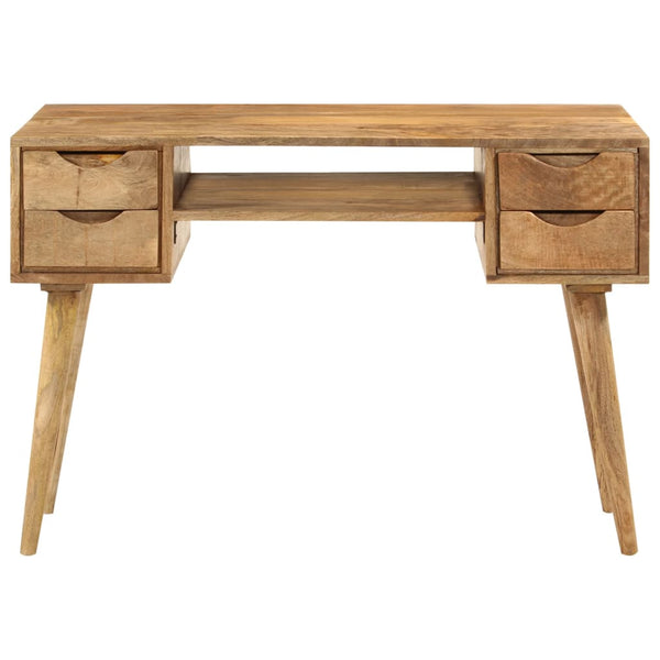 vidaXL Desk with Drawers 110x47x76 cm Solid Mango Wood