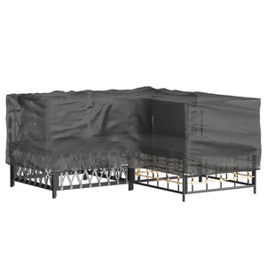 vidaXL L-shaped Garden Furniture Cover 12 Eyelets 185x185x70 cm