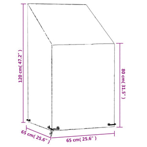 vidaXL Garden Chair Cover 8 Eyelets 65x65x80/120 cm Polyethylene