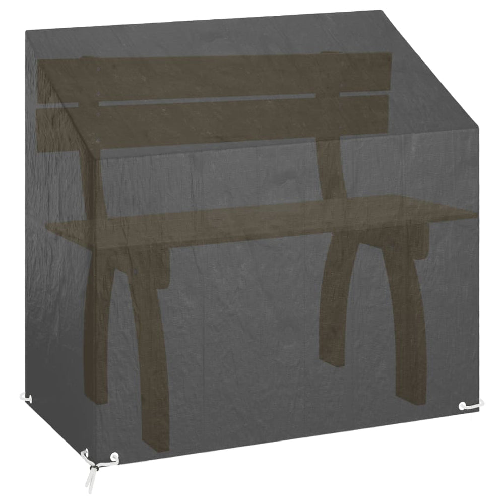 vidaXL Garden Bench Cover 8 Eyelets 130x70x70/88 cm Polyethylene