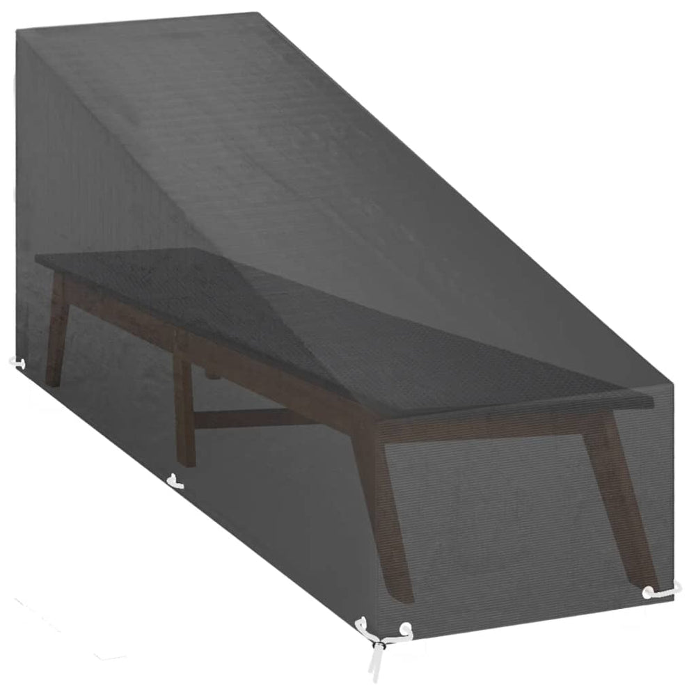 vidaXL Sun Lounger Cover 12 Eyelets 205x75x40/70 cm Polyethylene