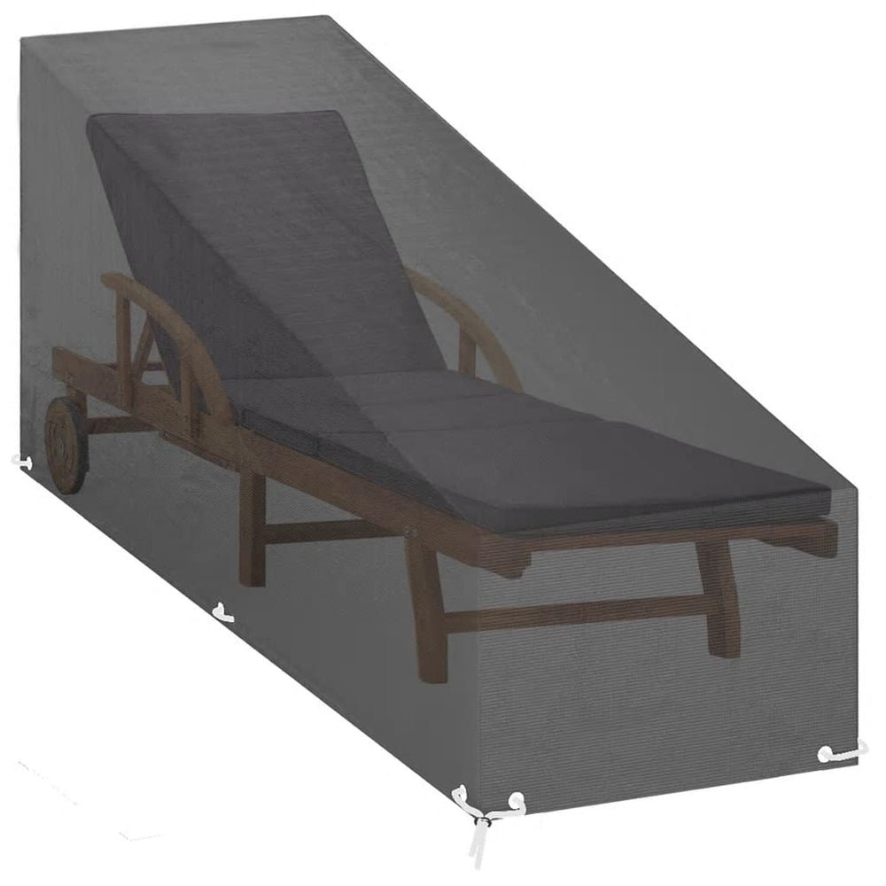 vidaXL Sun Lounger Cover 12 Eyelets 200x65x35/60 cm Polyethylene