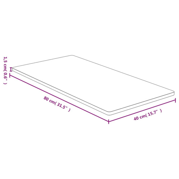 vidaXL Tabletop 40x80x1.5 cm Bamboo