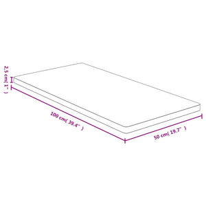 vidaXL Tabletop 50x100x2.5 cm Bamboo