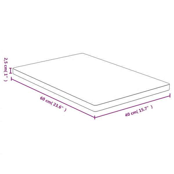 vidaXL Tabletop 40x60x2.5 cm Bamboo
