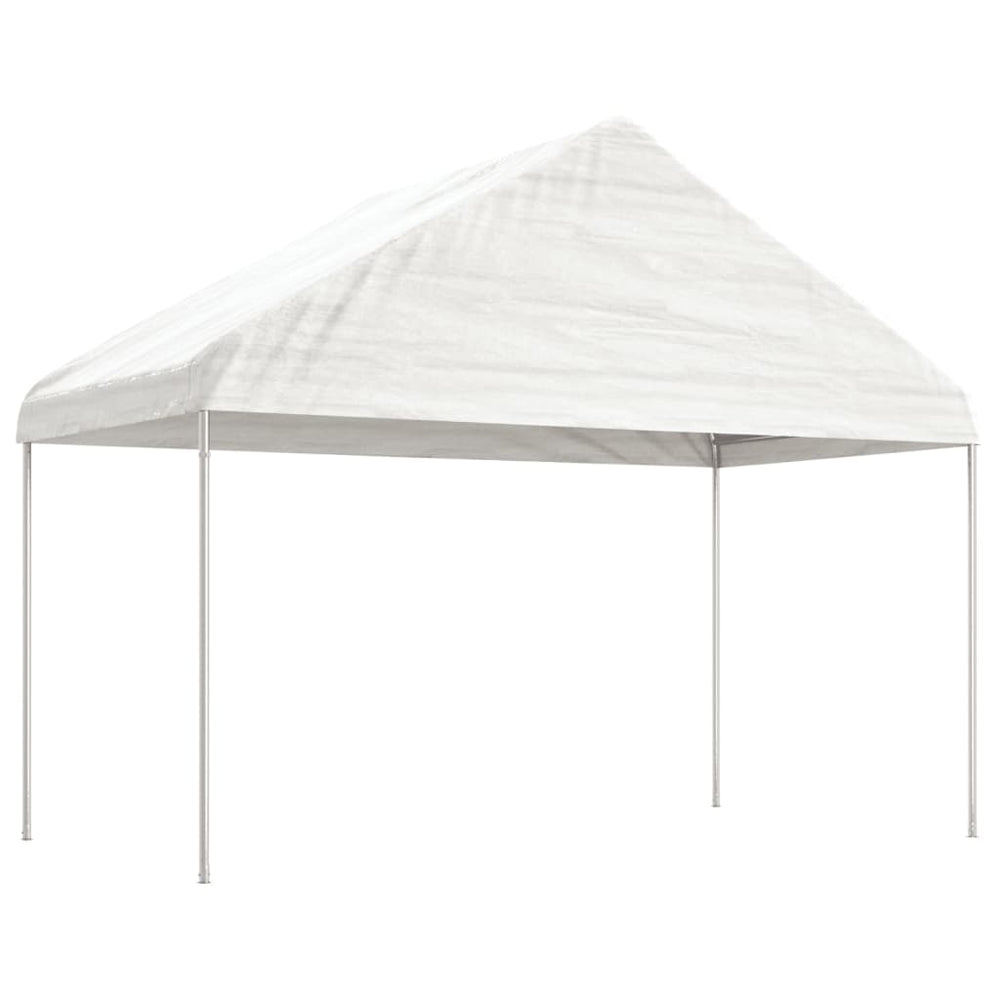vidaXL Gazebo with Roof White 6.69 x 4.08 x 3.22 m Polyethylene
