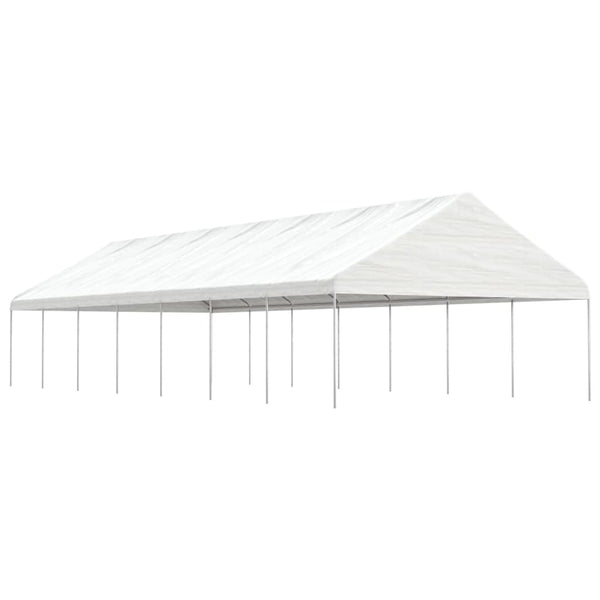 vidaXL Marquee with Roof White 15.61x5.88x3.75 m Polyethylene