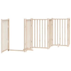 vidaXL 12-Piece Dog Gate with Door Foldable 600 cm Poplar Wood