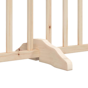 vidaXL 12-Piece Dog Gate with Door Foldable 600 cm Poplar Wood