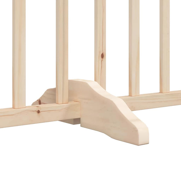 vidaXL 12-Piece Dog Gate with Door Foldable 600 cm Poplar Wood