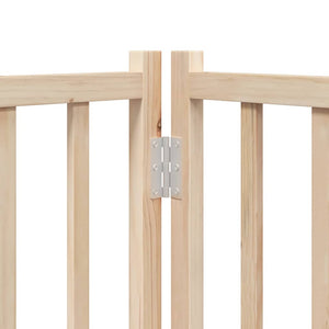 vidaXL 12-Piece Dog Gate with Door Foldable 600 cm Poplar Wood