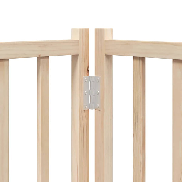 vidaXL 12-Piece Dog Gate with Door Foldable 600 cm Poplar Wood
