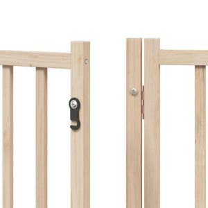 vidaXL 12-Piece Dog Gate with Door Foldable 600 cm Poplar Wood