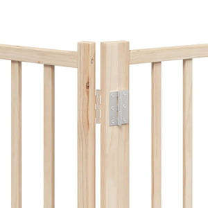 vidaXL 12-Piece Dog Gate with Door Foldable 600 cm Poplar Wood