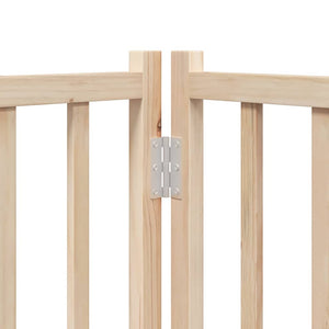 vidaXL 15-Piece Dog Gate with Door Foldable 750 cm Poplar Wood