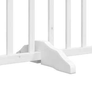 vidaXL 15-piece Dog Gate with Door Foldable White 750 cm Poplar Wood