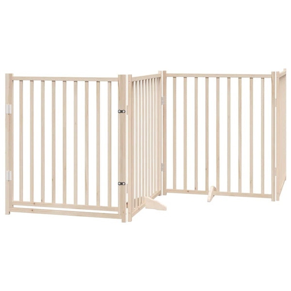 vidaXL 12-Piece Dog Gate with Door Foldable 960 cm Poplar Wood