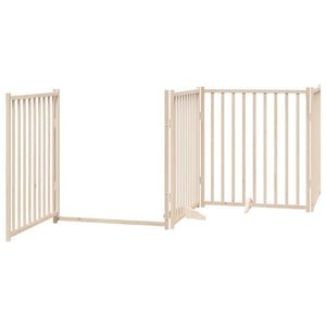 vidaXL 12-Piece Dog Gate with Door Foldable 960 cm Poplar Wood