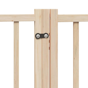 vidaXL 12-Piece Dog Gate with Door Foldable 960 cm Poplar Wood
