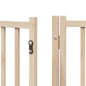 vidaXL 12-Piece Dog Gate with Door Foldable 960 cm Poplar Wood