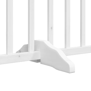 vidaXL 12-Piece Dog Gate with Door Foldable White 960 cm Poplar Wood