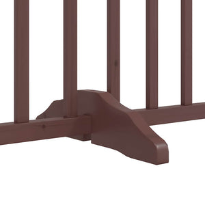 vidaXL 10-Panel Dog Gate with Door Foldable Brown 800 cm Poplar Wood