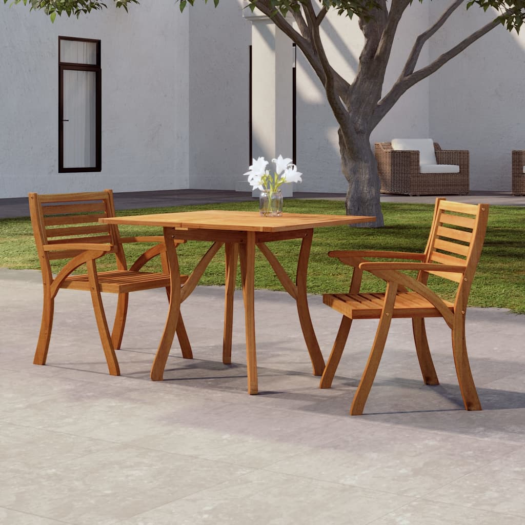 vidaXL Garden Table 85x85x75 cm Solid Acacia Wood