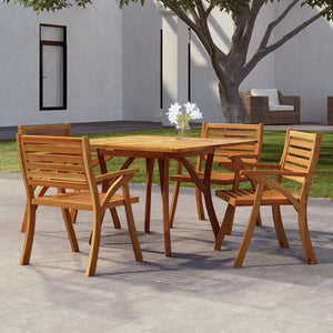 vidaXL Garden Table 110x110x75 cm Solid Acacia Wood