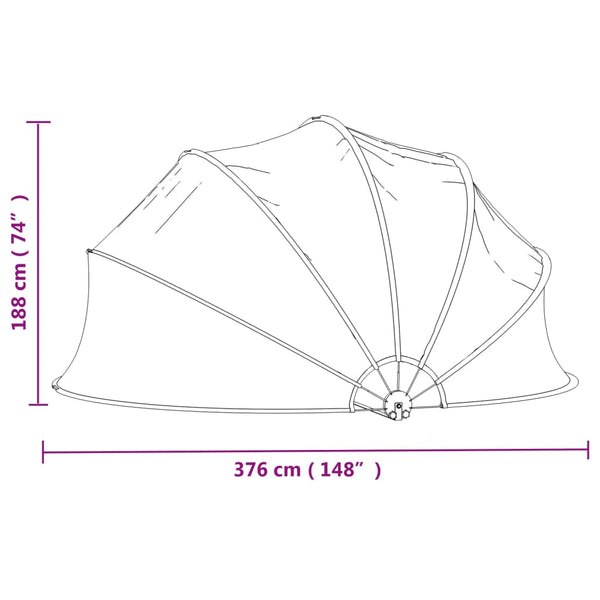 Pool Dome 376x188 cm