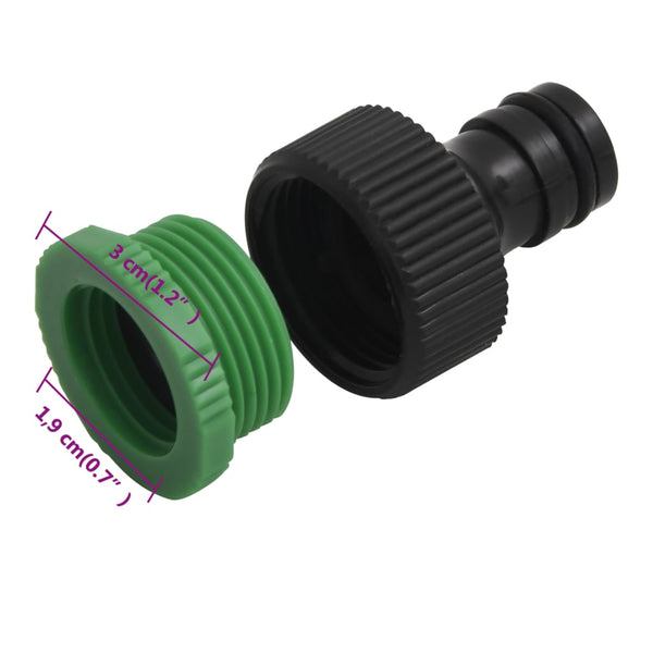 vidaXL Garden Hose with Connector Set Green 0.5" 20 m PVC