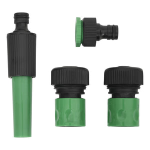 vidaXL Garden Hose with Connector Set Green 0.5" 20 m PVC