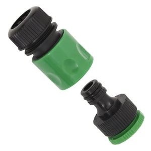 vidaXL Garden Hose with Connector Set Green 0.5" 30 m PVC