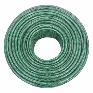 vidaXL Garden Hose with Connector Set Green 0.5" 100 m PVC
